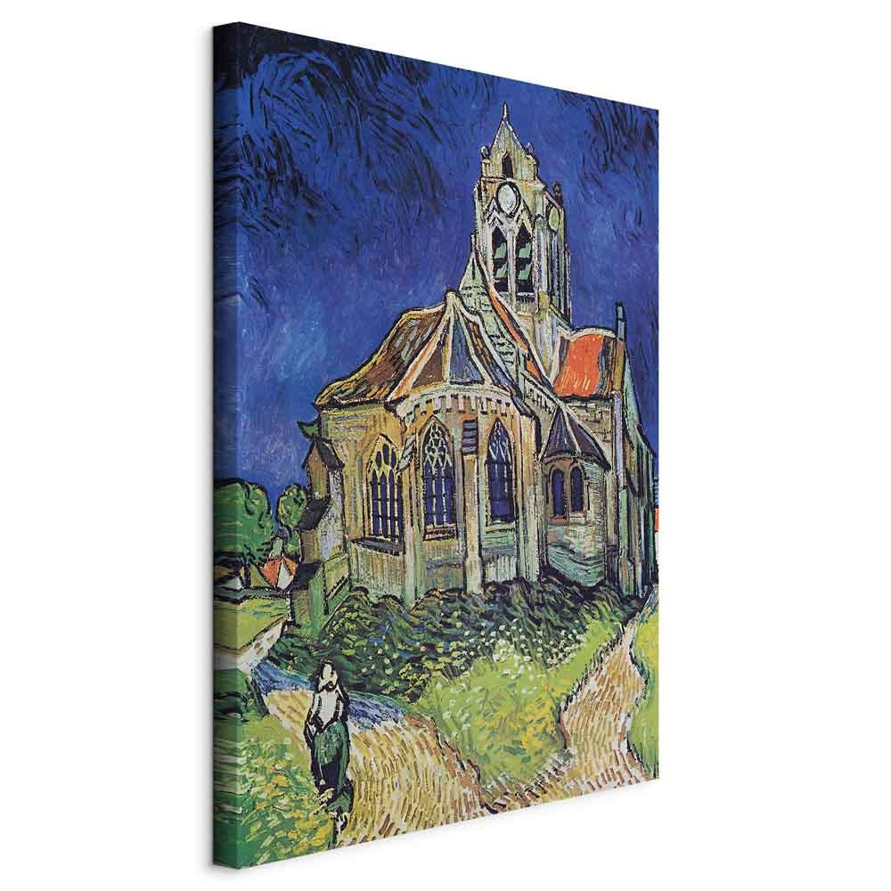 Vincent van Gogh lærredsbillede - Kirken i Auvers - 40 x 60 cm - Standard billede