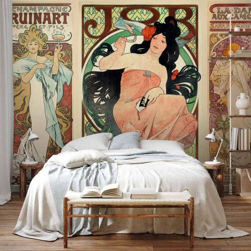 Alphonse Mucha fototapet med kvindemotiv