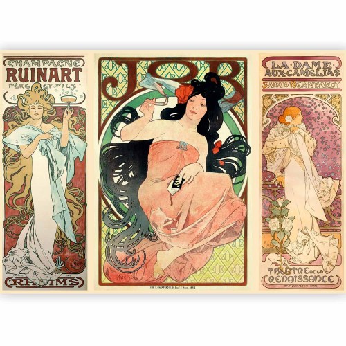 Alphonse Mucha fototapet med kvindemotiv