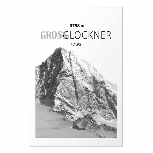 Plakat med Grossglockner bjerglandskab