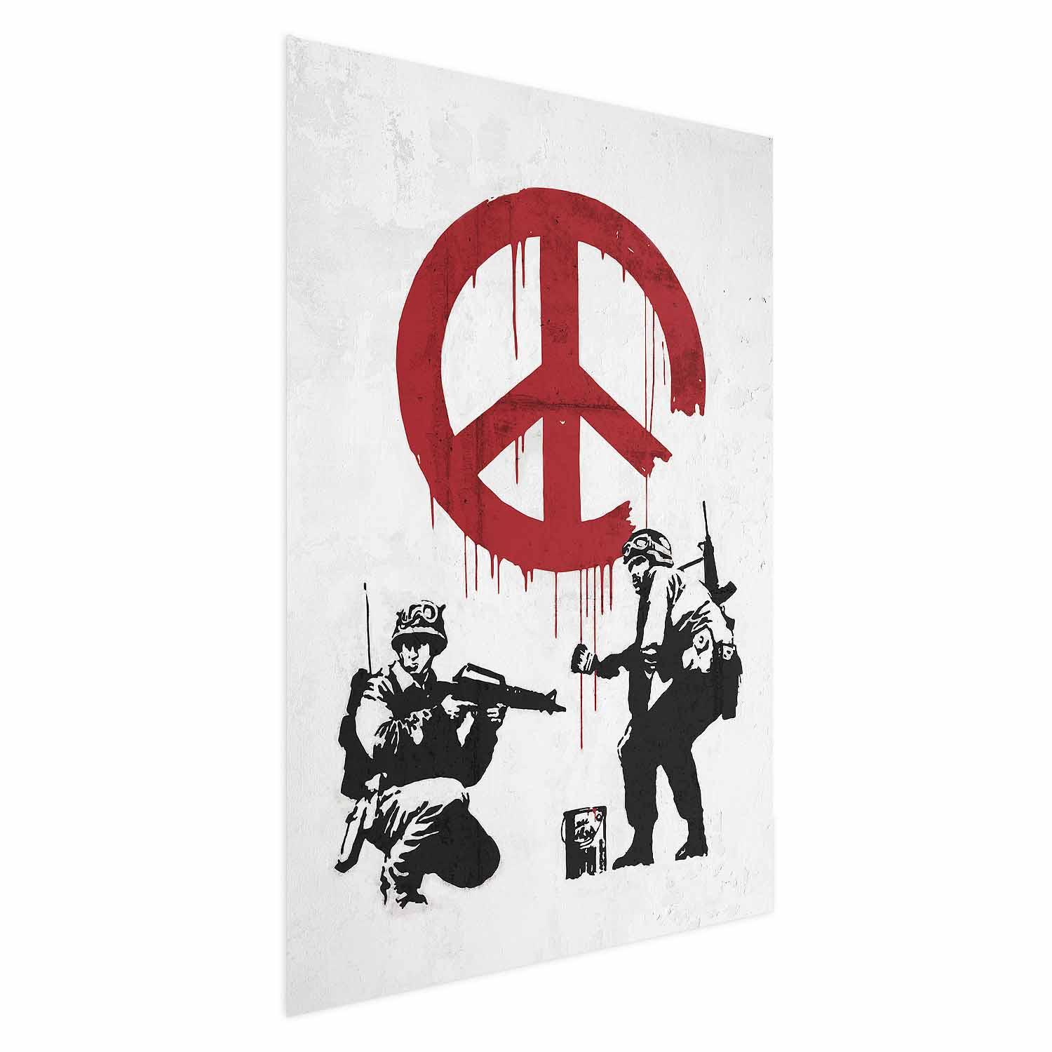 Plakat Krig og fred - gadekunst vægplakat - 60 x 90 cm - Uden ramme billede