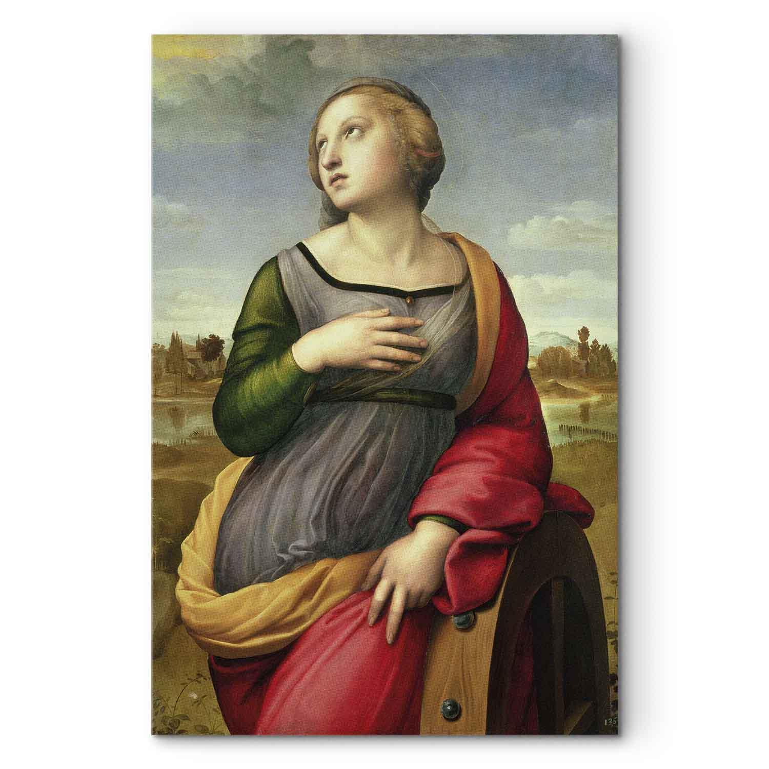 Rafael Santi - Skt. Katharina af Alexandria billede på lærred - 40 x 60 cm - Akustisk