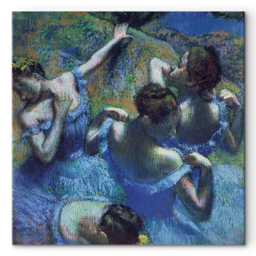 Edgar Degas Blå dansere II billede på lærred
