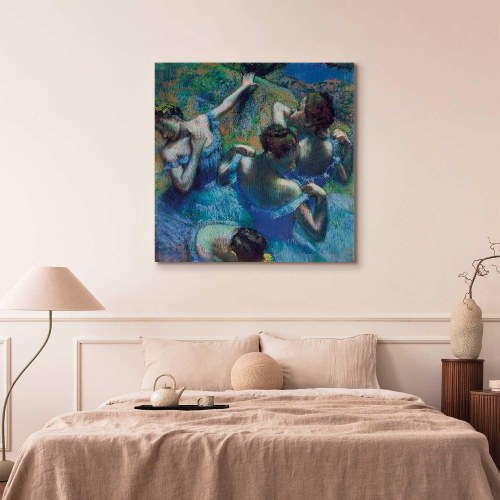 Edgar Degas Blå dansere II billede på lærred