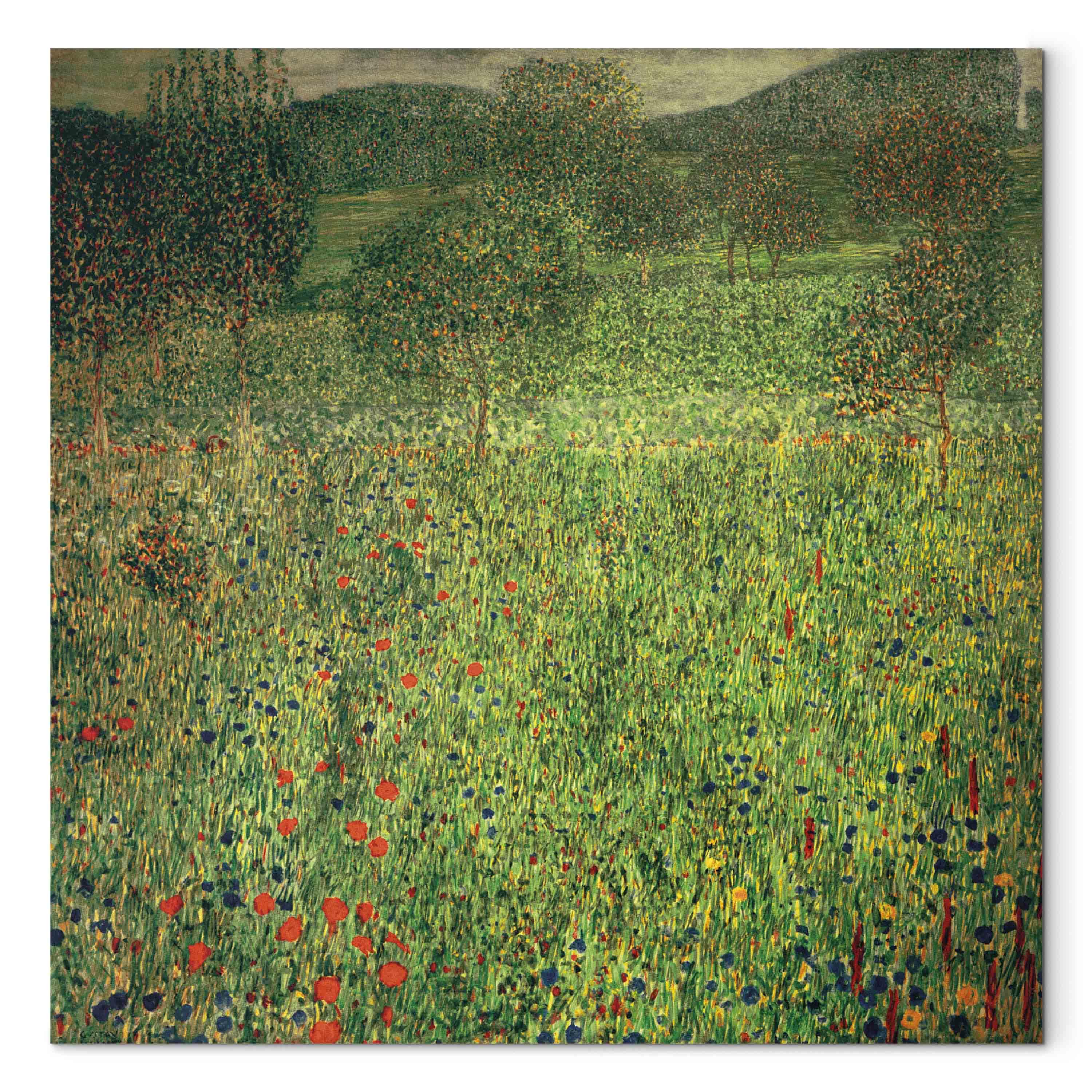 Billede på lærred - Gustav Klimt - Haven reproduktion - 40 x 40 cm - Premium Print