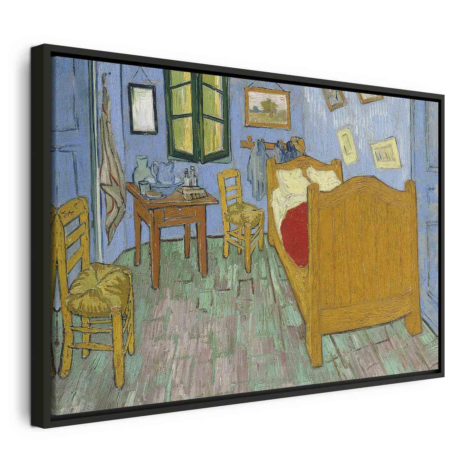 Vincent van Gogh La Chambre de Van Gogh billede på lærred - 120 x 80 cm - I en sort træramme billede