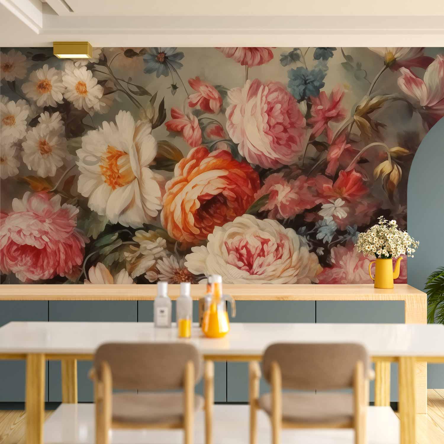 Fototapet Duften af haveblomster - 200 x 140 cm - Vandtæt