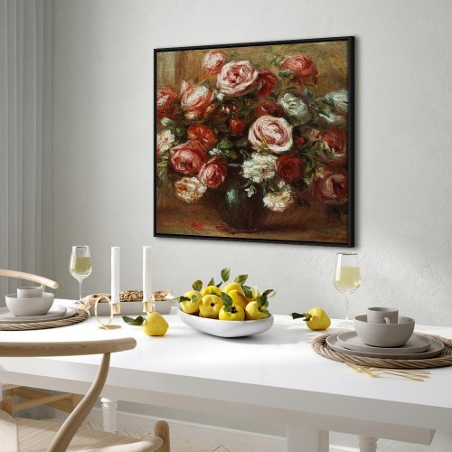 Pierre-Auguste Renoir billede på lærred - Stilleben med roser