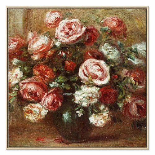 Pierre-Auguste Renoir billede på lærred - Stilleben med roser
