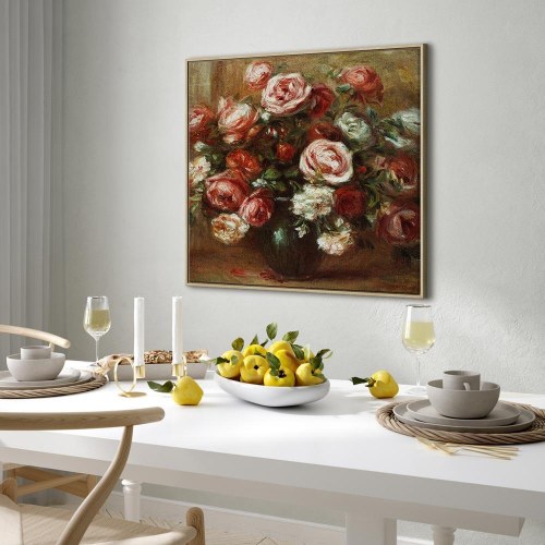 Pierre-Auguste Renoir billede på lærred - Stilleben med roser