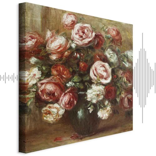 Pierre-Auguste Renoir billede på lærred - Stilleben med roser