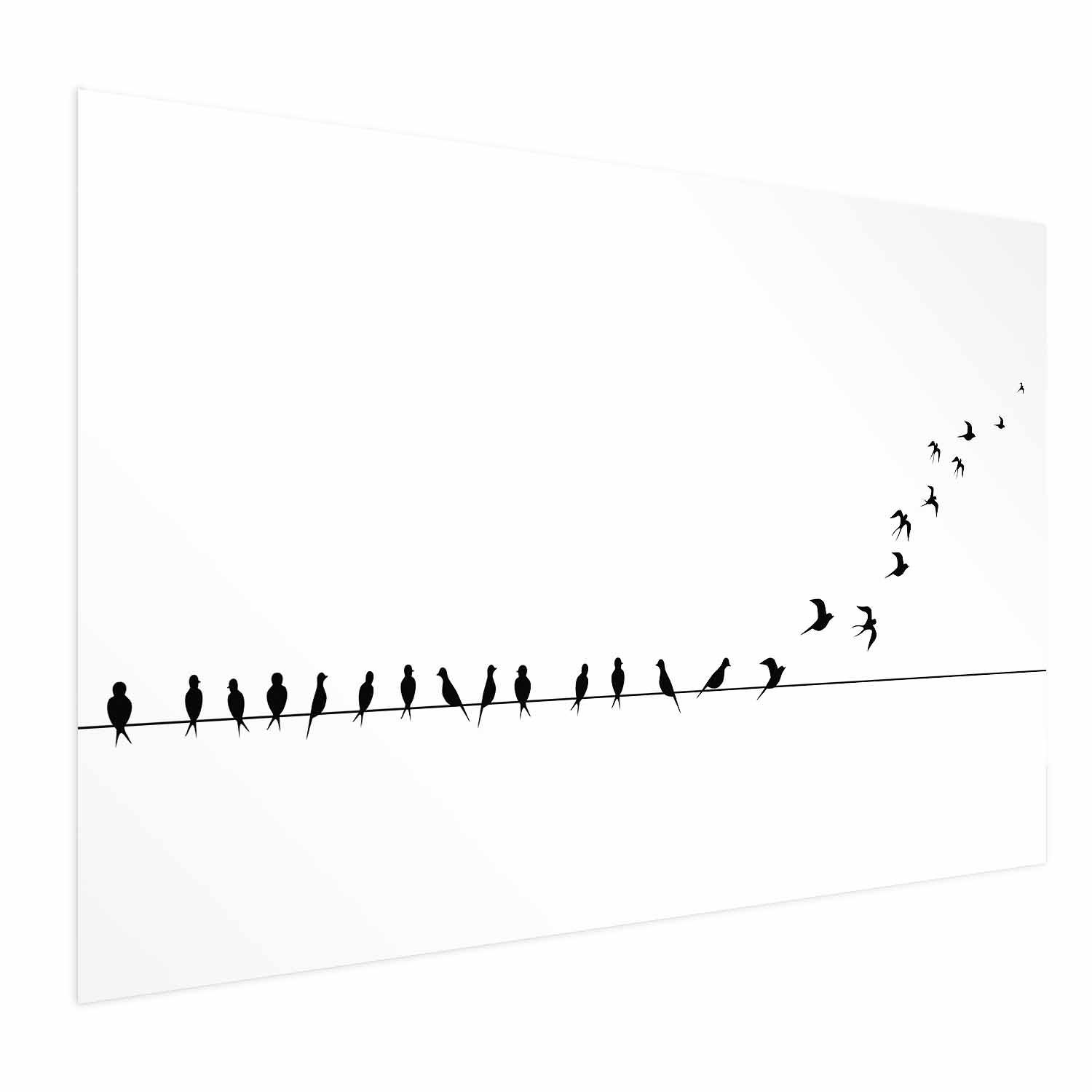 Plakat - Lad os flyve! vægplakat med fuglemotiv - 60 x 40 cm - Uden ramme