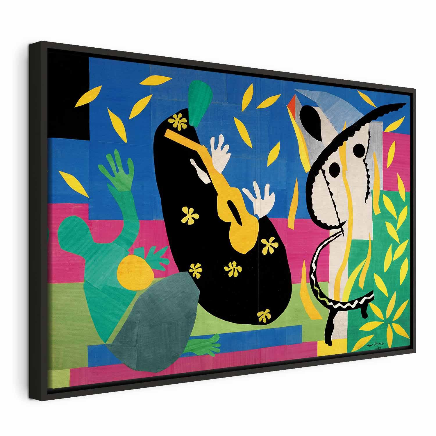 Henri Matisse Billede på lærred - Kongens sorger - 90 x 60 cm - I en sort træramme billede