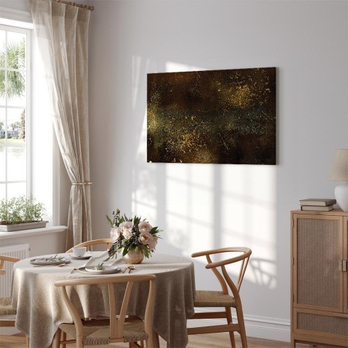 Abstrakt billede på lærred Golden Constellation bredformat