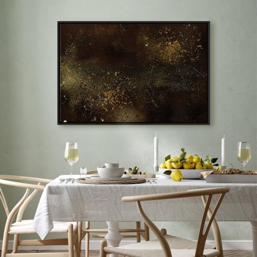 Abstrakt billede på lærred Golden Constellation bredformat
