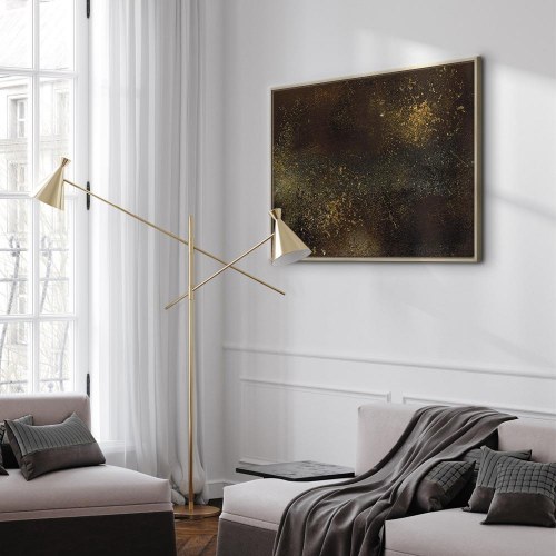 Abstrakt billede på lærred Golden Constellation bredformat