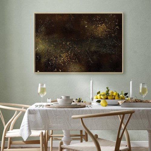 Abstrakt billede på lærred Golden Constellation bredformat