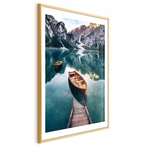 Landskabsplakat - Både i Dolomitterne