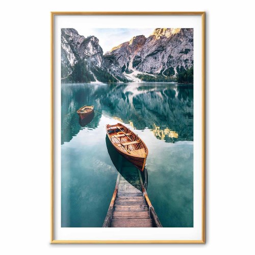 Landskabsplakat - Både i Dolomitterne