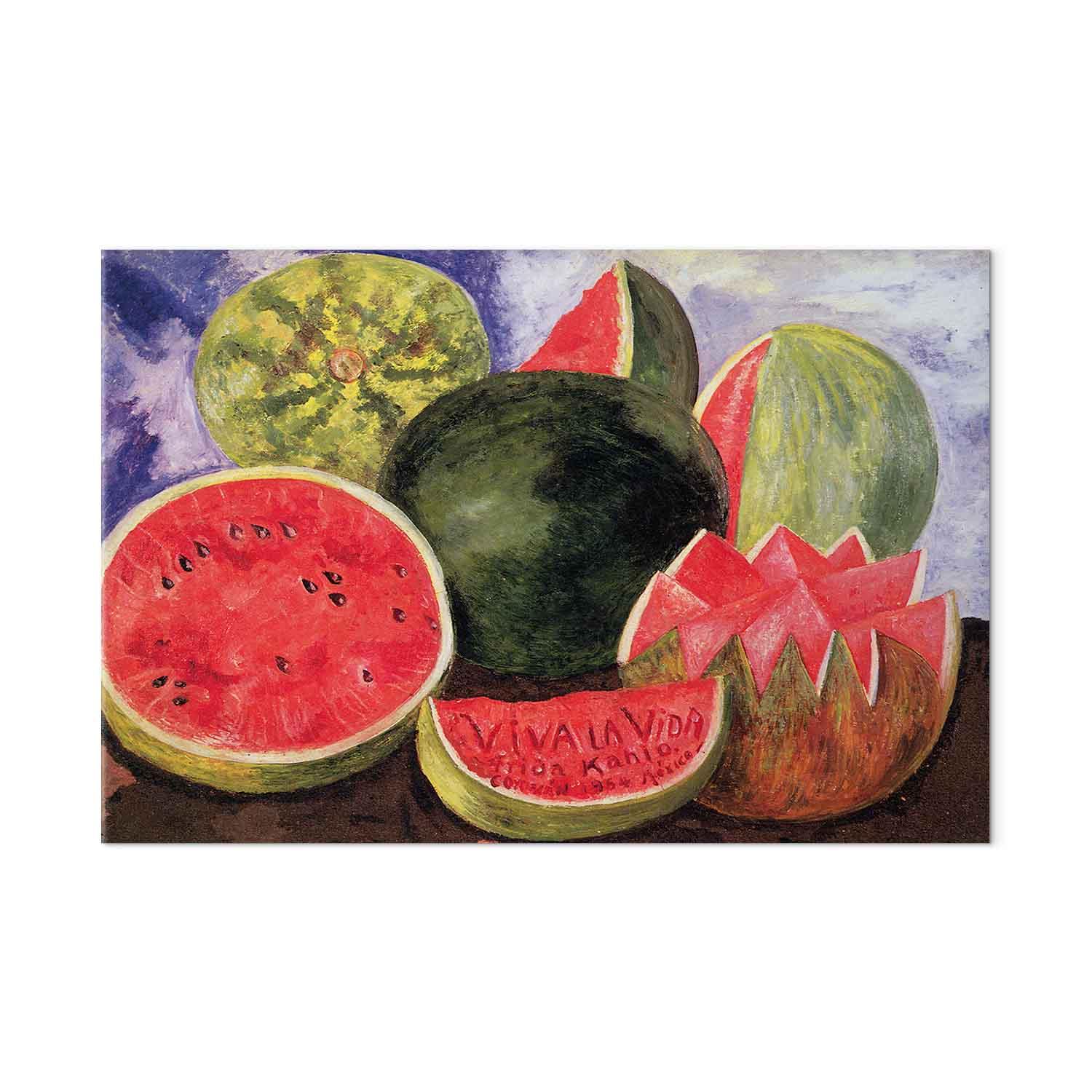 Frida Kahlo Viva la Vida billede på lærred - 60 x 40 cm - Akustisk billede