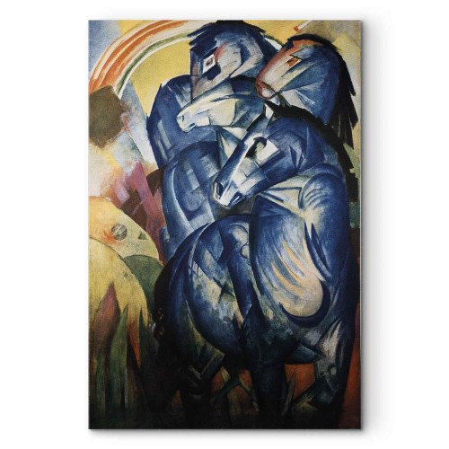 Franz Marc Tårnet af blå heste billede på lærred