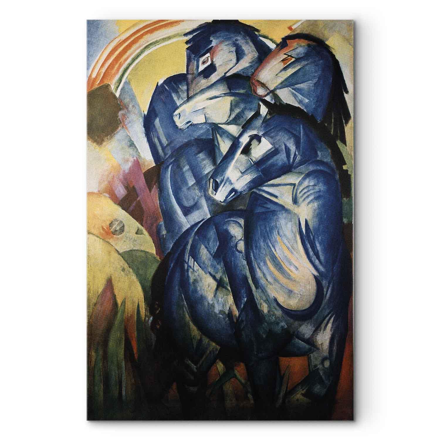 Franz Marc Tårnet af blå heste billede på lærred - 80 x 120 cm - Premium Print billede