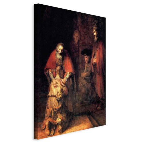 Rembrandt billede på lærred - Den fortabte søns hjemkomst