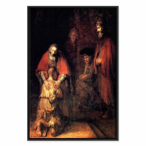 Rembrandt billede på lærred - Den fortabte søns hjemkomst