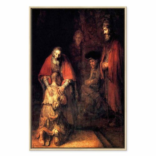Rembrandt billede på lærred - Den fortabte søns hjemkomst