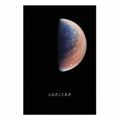 Jupiter plakat til børneværelse og vægdekoration