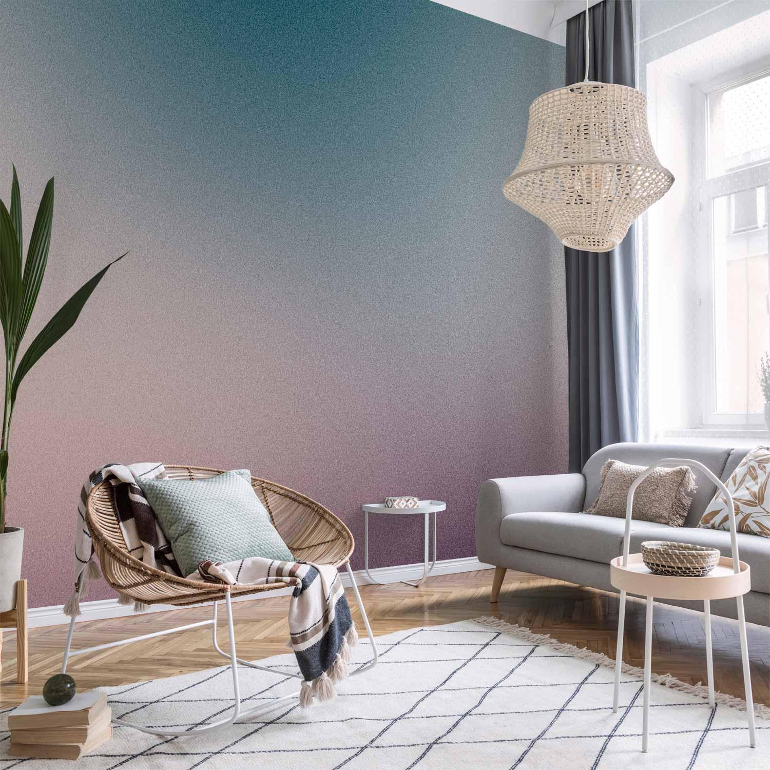 Fototapet - Nostalgisk Gradient - gradientkomposition i afdæmpede farver - 500 x 350 cm - Standard