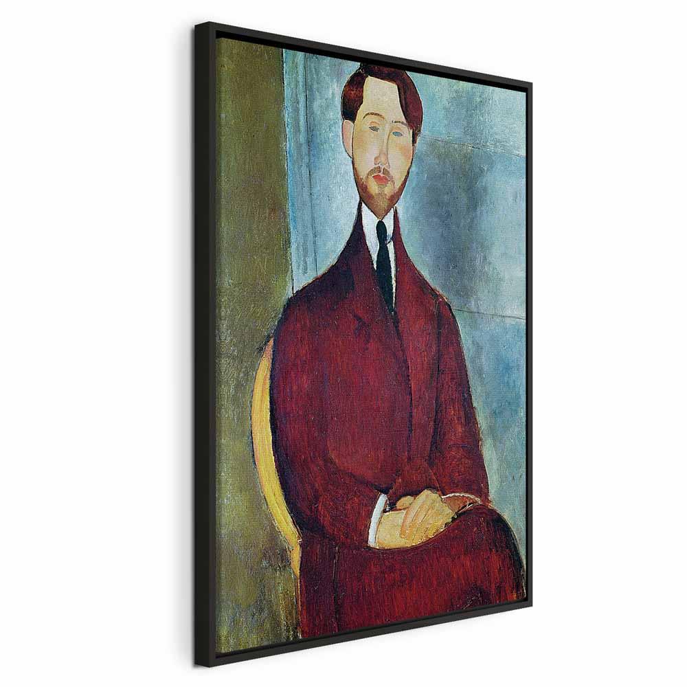 Amedeo Modigliani Leopold Zborowski - billede på lærred - 80 x 120 cm - I en sort træramme billede