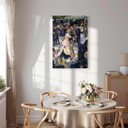 Pierre-Auguste Renoir billede på lærred - Le Moulin de la Galette, detalje af danserne