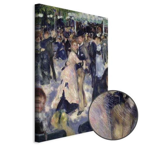 Pierre-Auguste Renoir billede på lærred - Le Moulin de la Galette, detalje af danserne