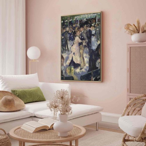 Pierre-Auguste Renoir billede på lærred - Le Moulin de la Galette, detalje af danserne