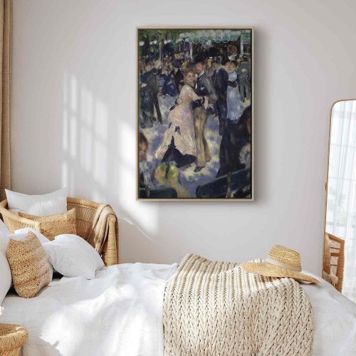Pierre-Auguste Renoir billede på lærred - Le Moulin de la Galette, detalje af danserne