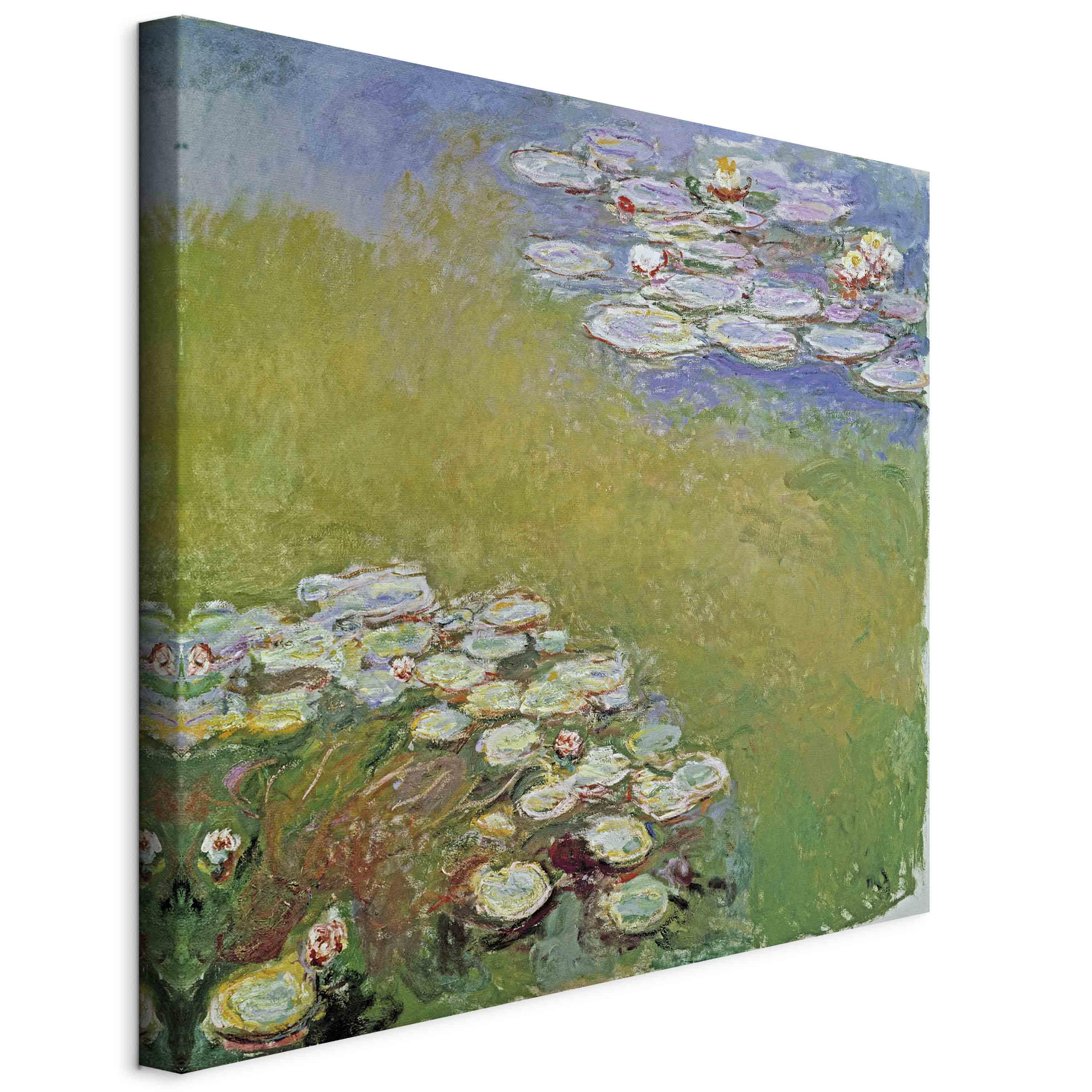 Claude Monet Åkander - billede på lærred - 40 x 40 cm - På italiensk lærred billede