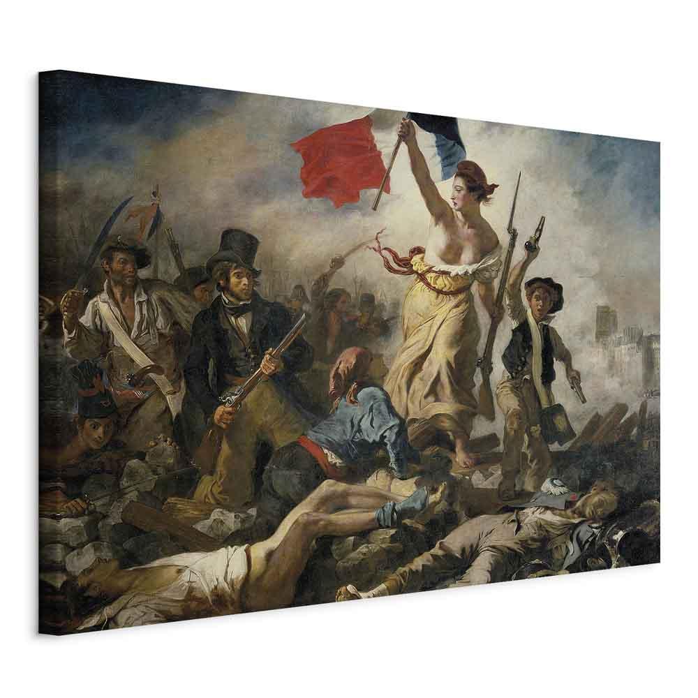 Eugène Delacroix billede på lærred - Friheden fører folket - 90 x 60 cm - Standard billede