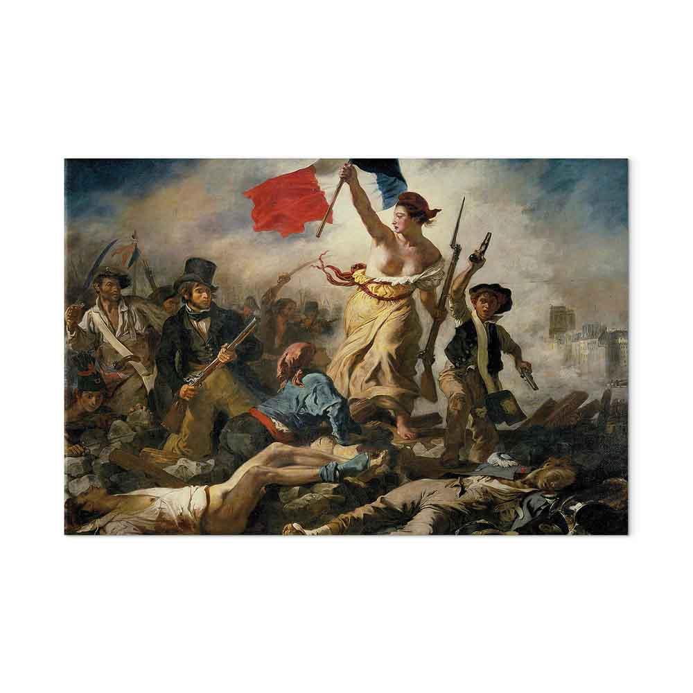 Eugène Delacroix billede på lærred - Friheden fører folket - 60 x 40 cm - Akustisk billede