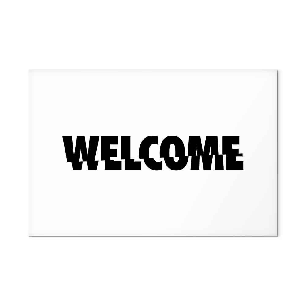 Lærredsbillede med tekst Welcome - 1 del bredformat - 120 x 80 cm - Akustisk