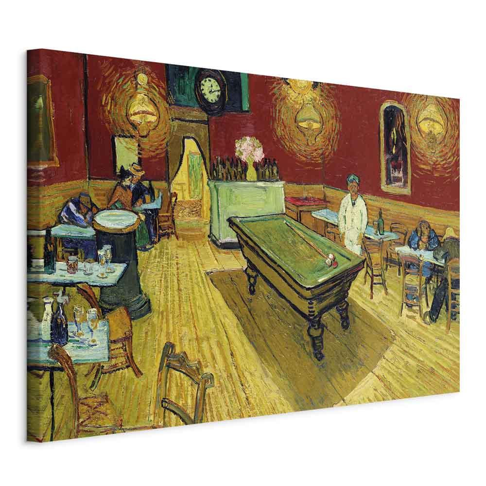 Billede på lærred med Vincent van Gogh-motivet Natcaféen - reproduktion til vægdekoration - 60 x 40 cm - Standard
