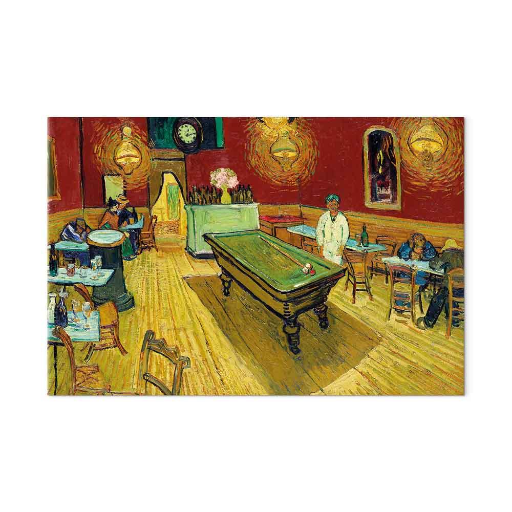 Billede på lærred med Vincent van Gogh-motivet Natcaféen - reproduktion til vægdekoration - 120 x 80 cm - Akustisk