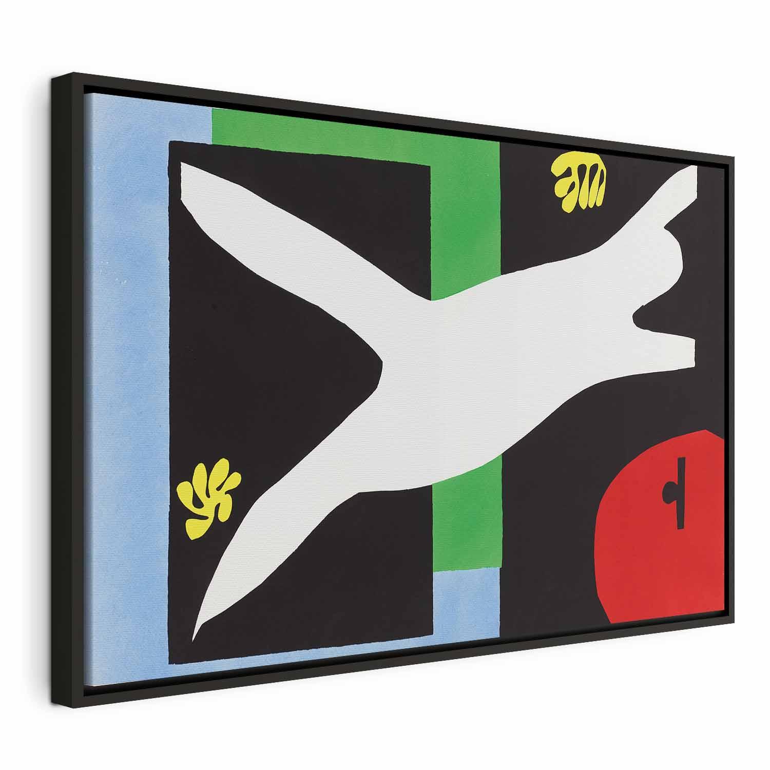 Henri Matisse lærredsbillede - Svømmeren i akvariet fra Jazz - 120 x 80 cm - I en sort træramme