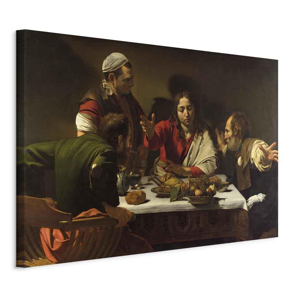 Caravaggio Nadveren i Emmaus billede på lærred - 60 x 40 cm - På italiensk lærred billede