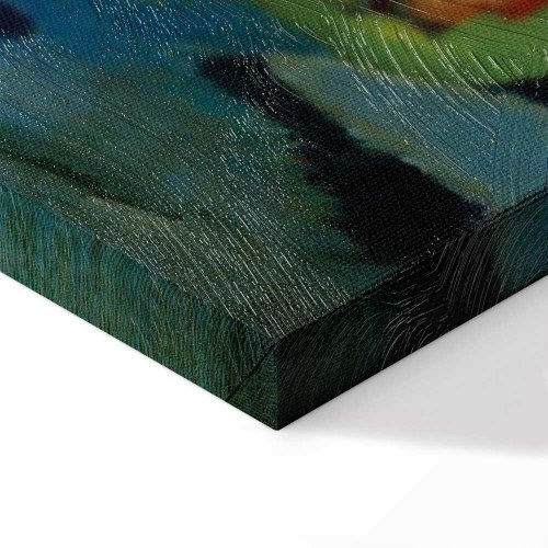 Franz Marc - De røde heste lærredsbillede reproduktion