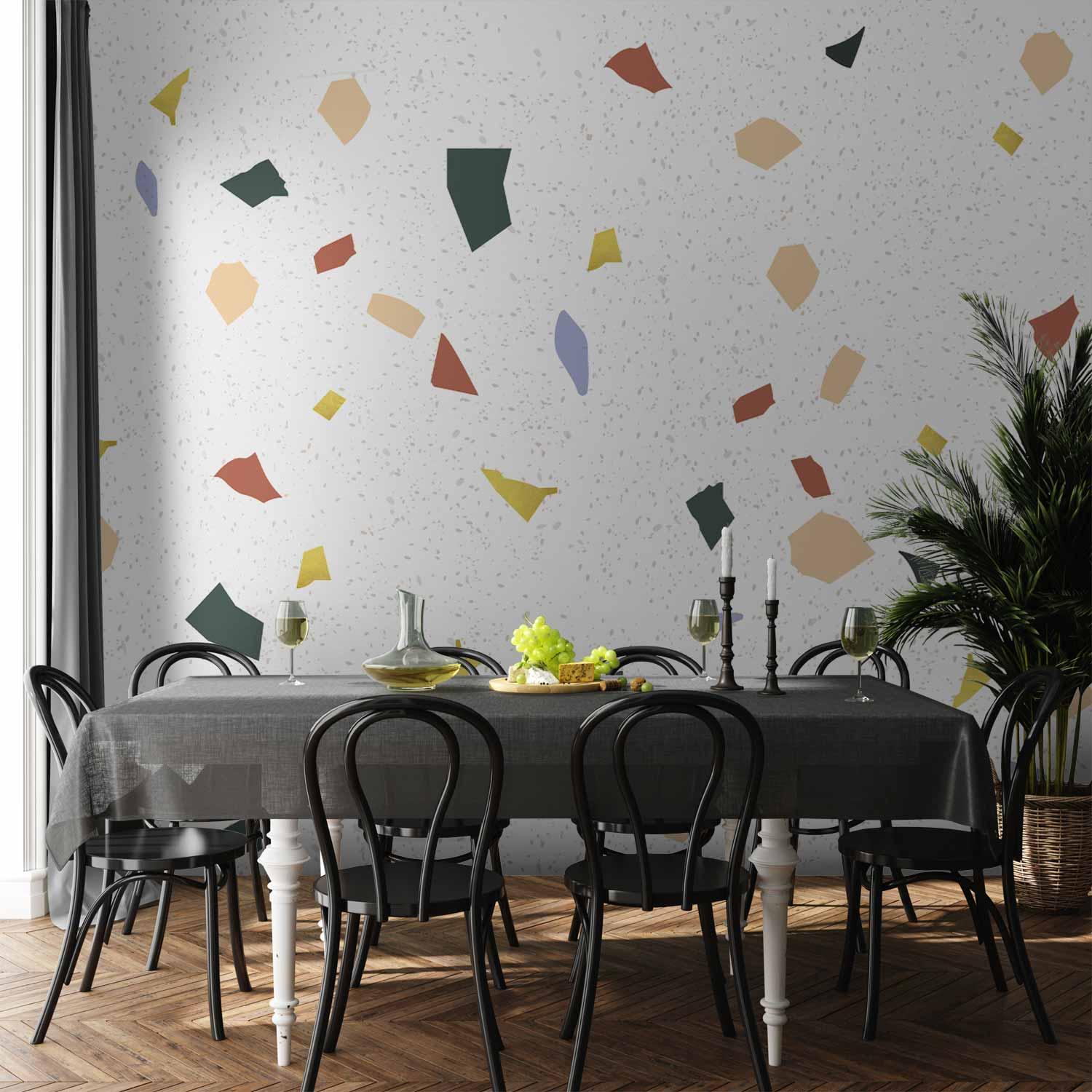 Fototapet med diskret terrazzo-mønster - 500 x 350 cm - Vandtæt