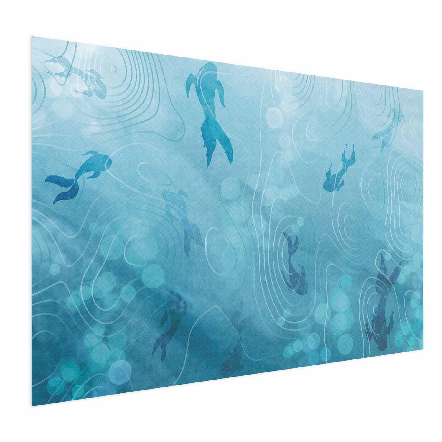 Plakat med koi-motiv - Japansk Dam, vægplakat i flere størrelser med eller uden ramme - 42 x 29.7 cm - Uden ramme