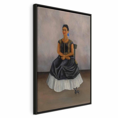 Frida Kahlo Itzcuintli-hund med mig billede på lærred