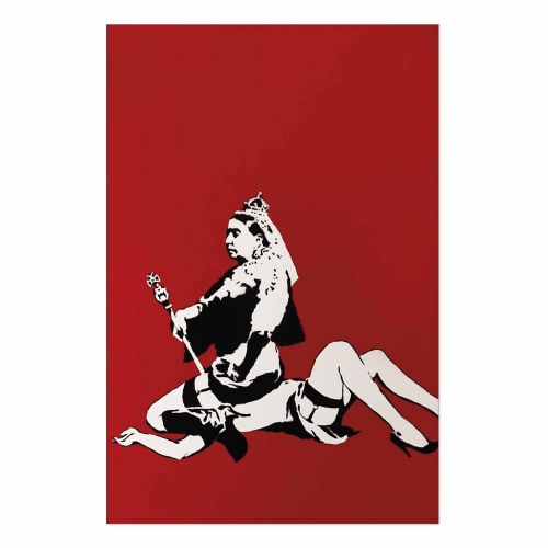 Banksy Queen Victoria plakat til væggen