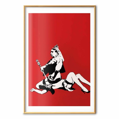 Banksy Queen Victoria plakat til væggen